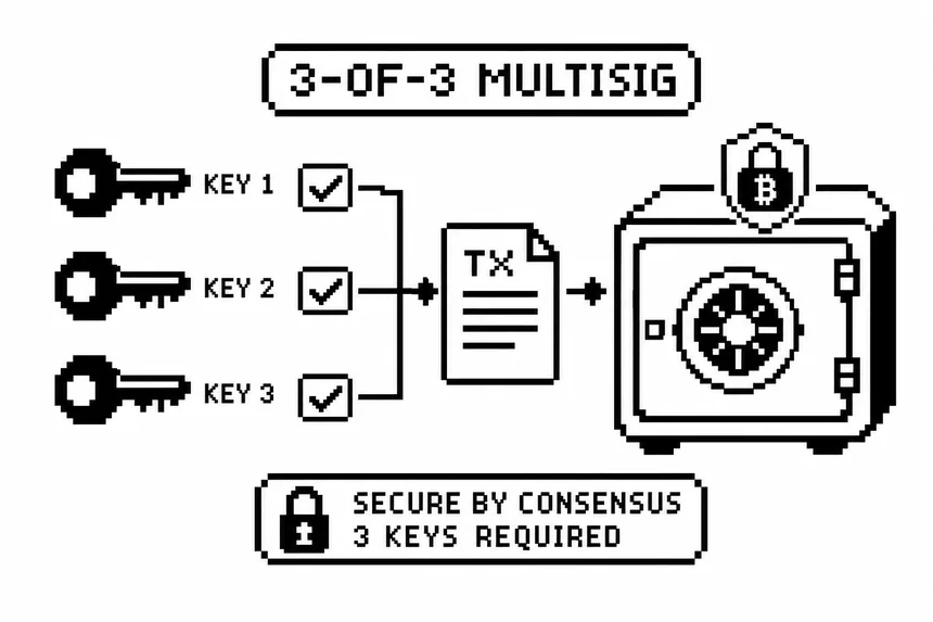 Multisig 2-of-3 escrow transaction security