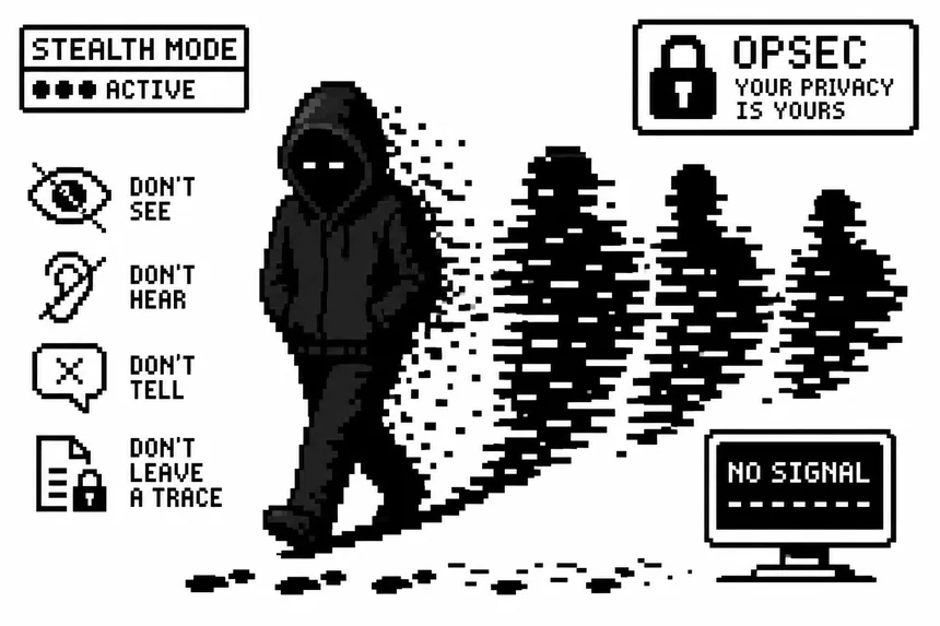 Advanced OPSEC stealth mode anonymity pixel art